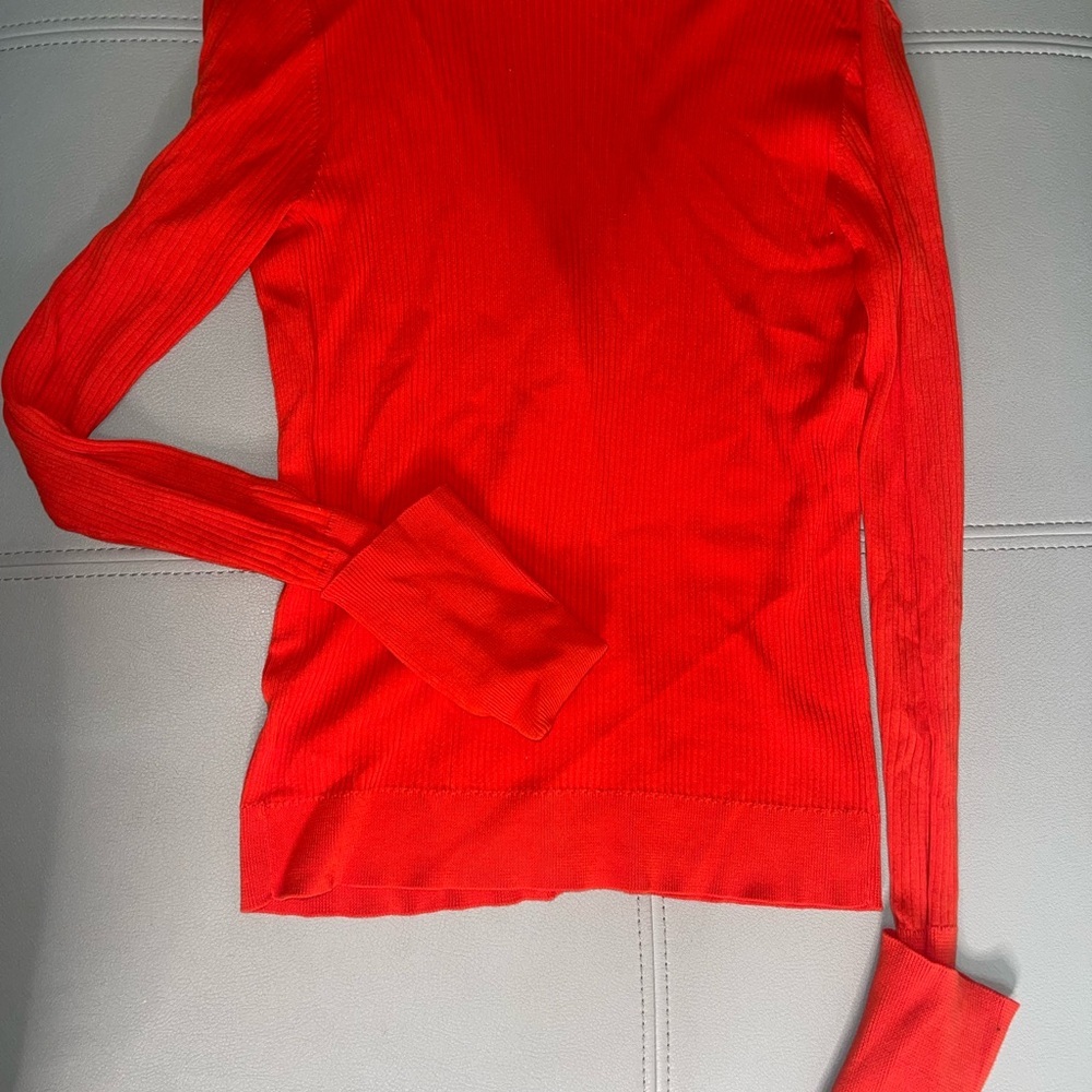 Tory Burch Red Button Down Ribbed Sweater - Picture 14 of 15